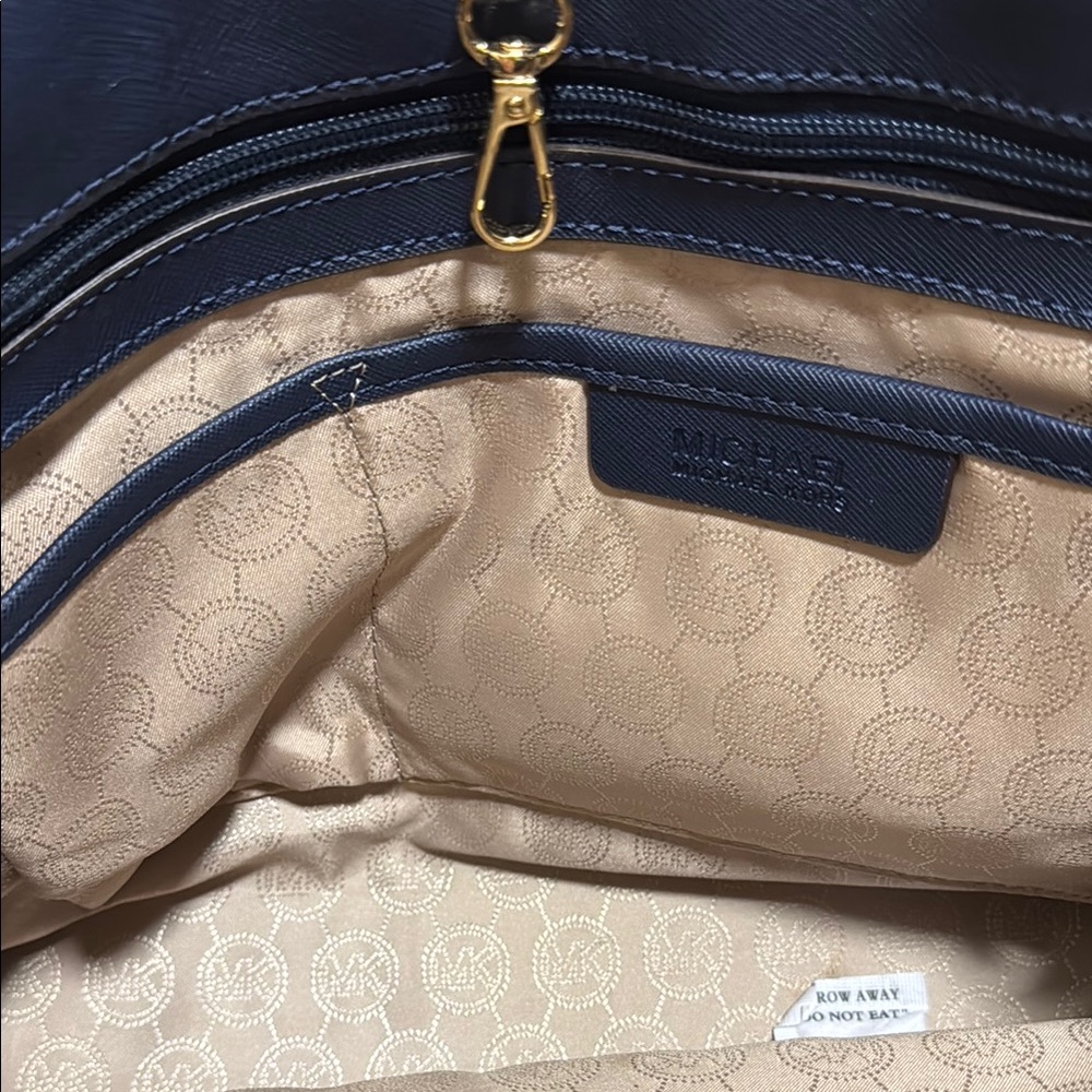 Michael Kors 🤍 NWOT 3FER- Navy Blue Tote Bag and Wallet Set with Dust Bag - Picture 9 of 12